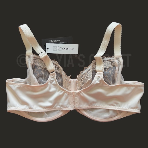 Empreinte 46D Lucy 07116 Full-Cup Unpadded Underwire French Lace Bra in Blush - Picture 4 of 16